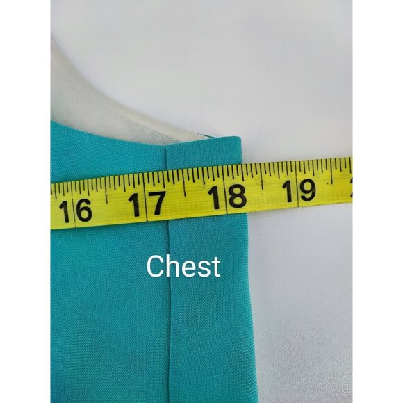 Rag & Bone New York Top Tank Blouse Sleeveless Aqua Hi-Low Lined Size M - Picture 9 of 11